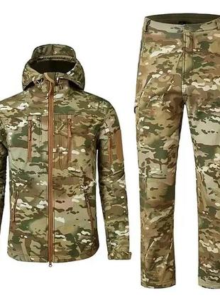 Тактический костюм на флисе soft shell dragon мультикам