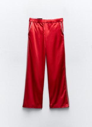 Атласные свободные брюки zara