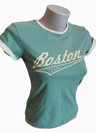 Винтажная хлопковая футболка boston