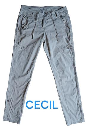 Женские  оригинальные хлопковые штаны  бриджи с подворотом бренда  cecil