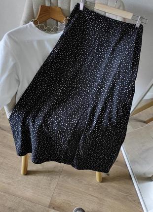 Юбка миди юбка в горох3 фото