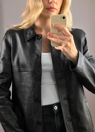 Жакет пиджак кожаный 100% натуральная кожа7 фото