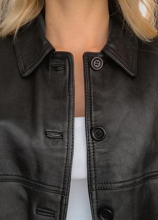 Жакет пиджак кожаный 100% натуральная кожа10 фото