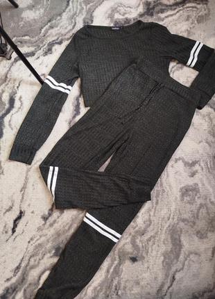Костюм женский топ и штана на высокой талии boohoo