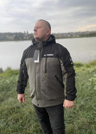 Мужская термокуртка adidas сезон осень весна, размеры 46 48 50 52 54 56