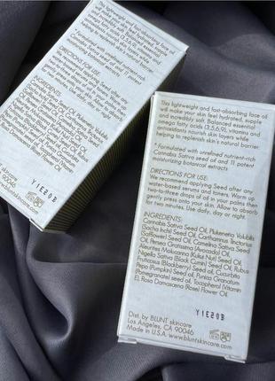 Легкое масло blunt skincare seed hydrating face oil