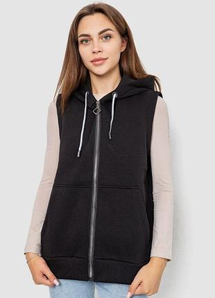 Жилетка женская на флисе, цвет черный, 102r341
