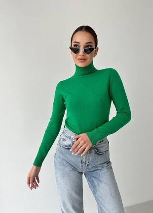 Гольф свитер женский рубчик светер осенний демисезонный на осень легкий теплый бежевый белый розовый базовый водолазка с горлом под горло