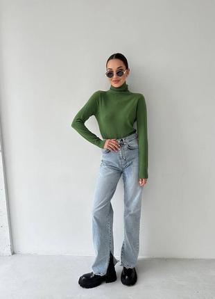 Гольф свитер женский рубчик светер осенний демисезонный на осень легкий теплый бежевый белый розовый базовый водолазка с горлом под горло