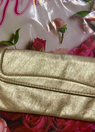 Сумочка, кошелек, клатч золотой, золотистый