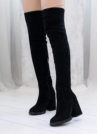 Ботфорти натуральна замша