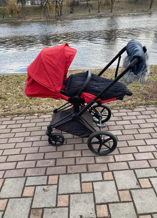 Детская тележка cybex priam lux true red коллекции 2020