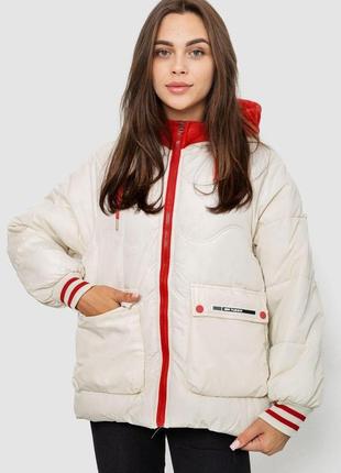 Куртка женская демисезонная с рукавом реглан, цвет молочный, 244r8023