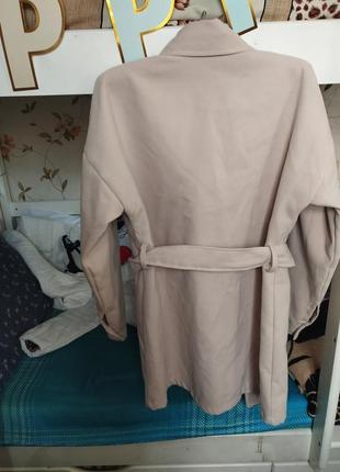 Куртка-сорочка пальто беж boohoo3 фото
