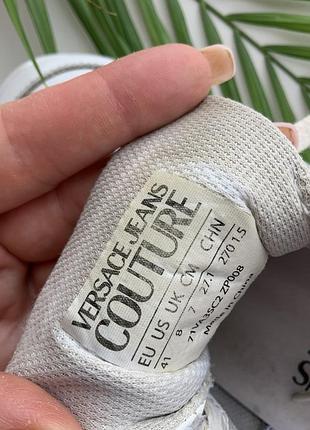 Versace jeans couture белые базовые кроссовки натуральная кожа