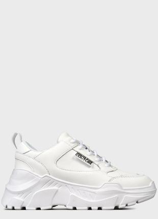 Versace jeans couture белые базовые кроссовки натуральная кожа