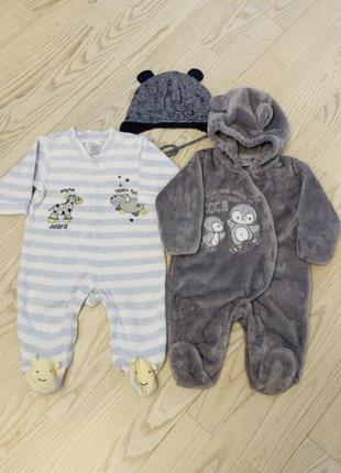 Комбинезон человечек на младенца теплые