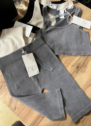 Костюм в рубчик від zara