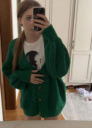 Кардиган теплий вʼязаний