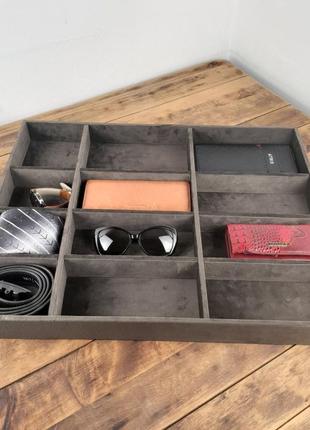 Модуль для аксессуаров, коричневый в ящик, 570*470*50мм wooden organizer
