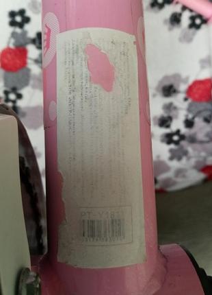 Детский велосипед для девочки розовый белый