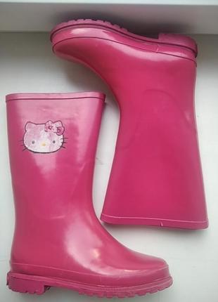 Sanrio сапоги сапожки резиновые 29 размер 19,5 см стелька кити hello kitty