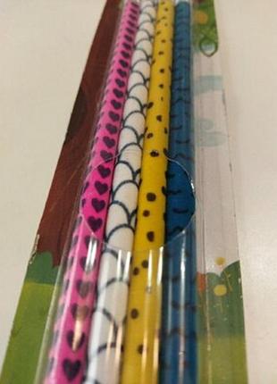 Набор из 4 велюровых карандашей