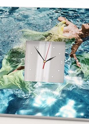 Дизайн годинник "красива дівчина у воді" сучасний декор прикраса будинку, офісу, галереї, подарунок