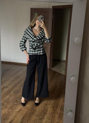 Білий жіночий жакет піджак однотонний блейзер розмір л кардиган гусячі лапки піджак із поясом2 фото