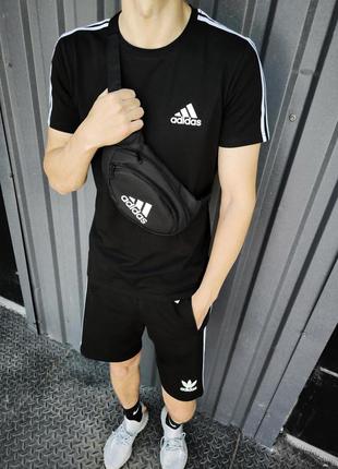 Костюм спортивний чоловічий з принтами в стилі adidas