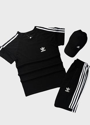 Костюм спортивний чоловічий з принтами в стилі adidas