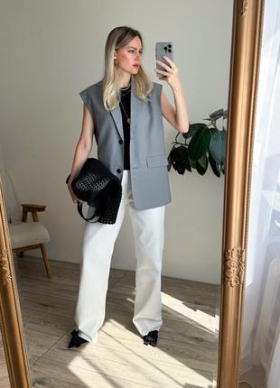 Подовжений жилет zara льон
