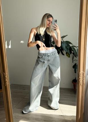 Джинси zara з подвійним поясом2 фото