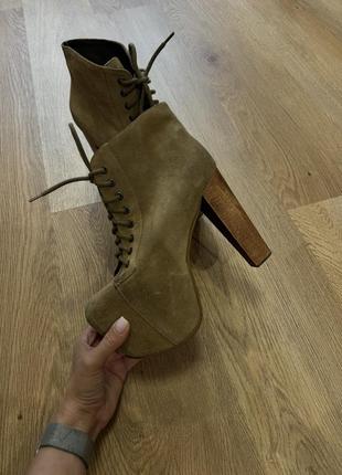 Ботильоны из натуральной замши jeffrey campbell