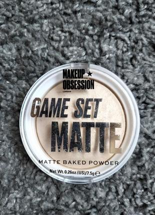 Пудра для лиця сатинова сяюча компактна запечена makeup obsession