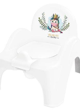 Горщик - крісло tega wild & free potty chair unicorn dz-007-103-jednorożec white / pink (білий / рожевий)