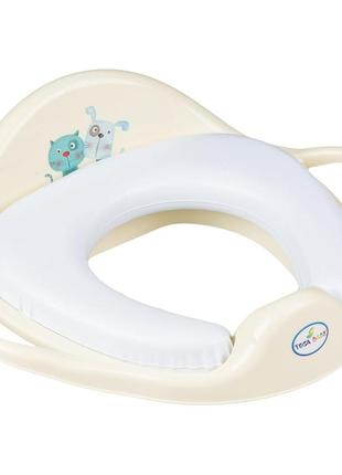 Накладка на унитаз мягкая tega dog & cat soft toilet trainer pk-020-102 soft yellow (желтый)