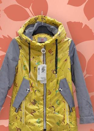 Осіння тепла блискуча непромокальна куртка плащівка для дівчинки з підкладкою, дитячі куртки демісезон 8-9 л