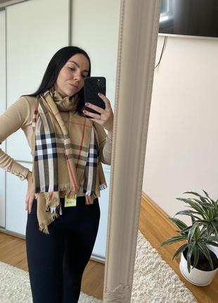 Палантин шарф в стилі burberry6 фото