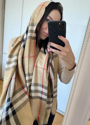 Палантин шарф в стилі burberry2 фото