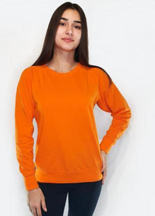 Жіночий світшот fruit of the loom тонкий lightweight raglan sweat lady-fit реглан светр помаранчевий, s