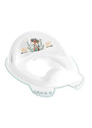 Накладка на унітаз tega wild & free anti-slip toilet trainer little fox dz-002-103-lisek-z white / green (білий / зелений)