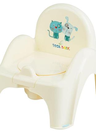Горщик - крісло tega dog & cat anti slip potty chair pk-007-102 soft yellow (жовтий)