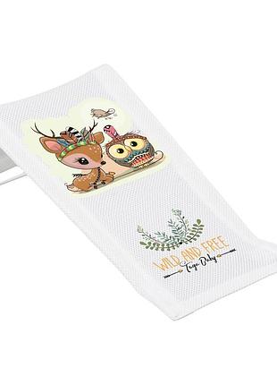 Гірка для купання 3d мембрана tega wild & free deckchair with sublimation little deer dz-026-103-jelonek white (білий)