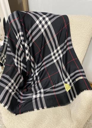 Палантин шарф чорний burberry