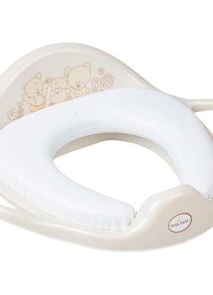 Накладка на унітаз м'яка tega teddy bear soft toilet trainer ms-020-119 beige (бежевий)
