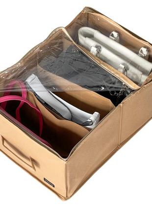 Органайзер для хранения демисезонной обуви на 4 пары до 42 размера organize (бежевый)