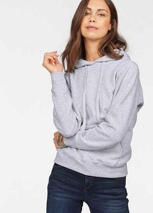 Женская приталенная худи толстовка lady classic hoodie с капюшоном на тонком флисе светло серый, s
