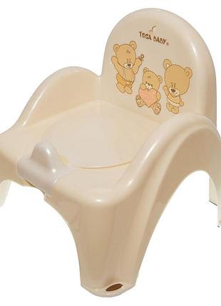 Горщик - крісло tega teddy bear anti slip potty chair ms-012-119 beige (бежевий)
