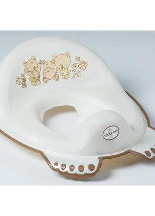 Накладка на унітаз tega teddy bear anti slip toilet trainer ms-016-118 white pearl (білий)